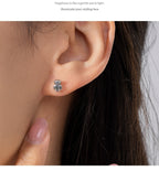 S925 Sterling Silver Creative Design Cute Owl Stud Earrings For Women