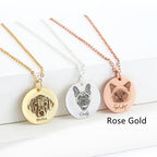 Single-side Customization Stainless Steel Pet Photo Graffiti Pendant Keychain Bracelet