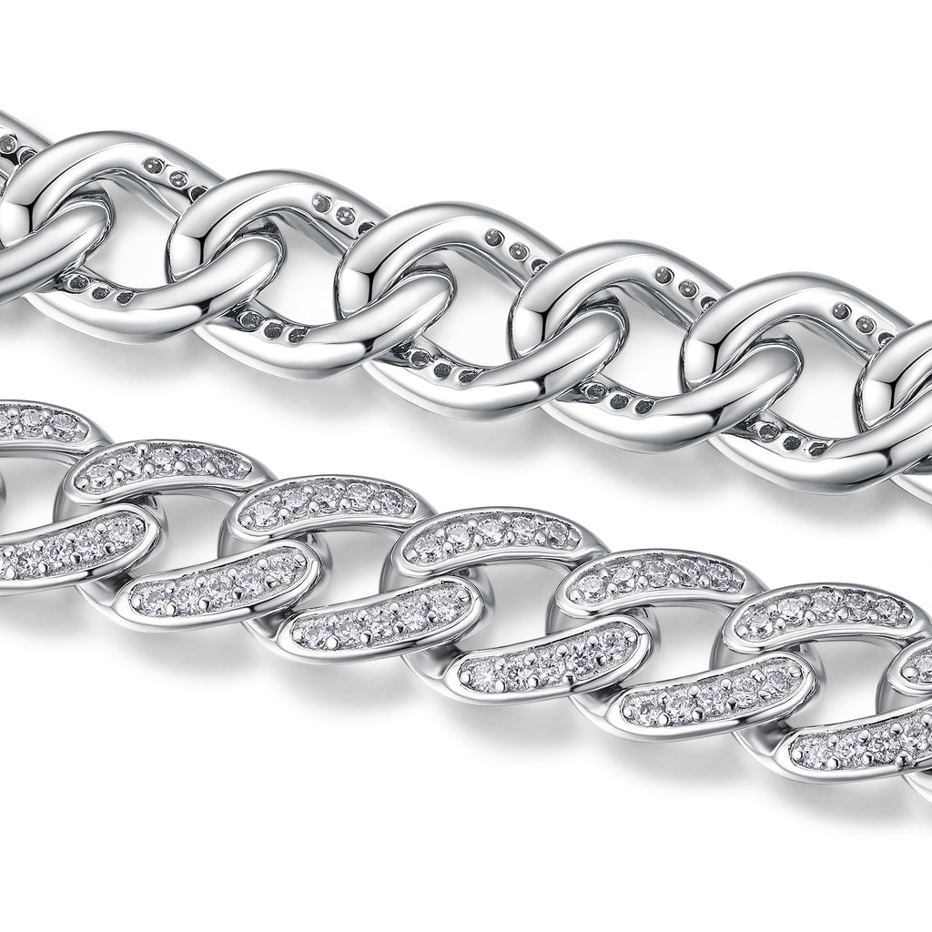 Set With Top-quality Moissanite, This Luxurious And Fashionable Light Luxury Jewelry Silver Bracelet Is Made Of S925 Silver Electroplated With Platinum