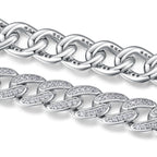 Set With Top-quality Moissanite, This Luxurious And Fashionable Light Luxury Jewelry Silver Bracelet Is Made Of S925 Silver Electroplated With Platinum
