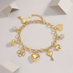 1-carat Luxury And Fashionable Light Luxury Trend Jewelry Silver Bracelet Set With Top-quality Moissanite, S925 Silver Electroplated With Gold