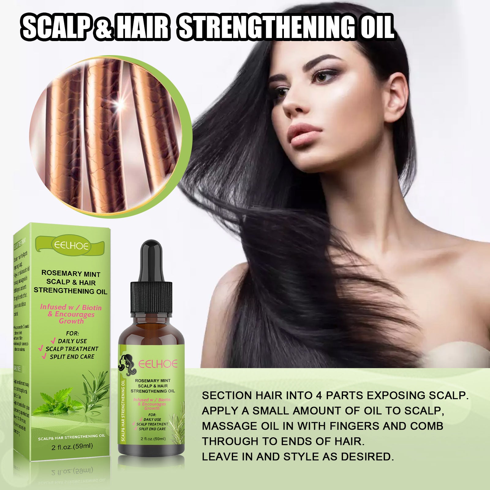 Rosemary Mint Hair Growth Fluid Scalp Massage Main image
