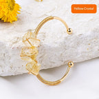 Natural Crystal Raw Stone Wire-wrapped Bracelet