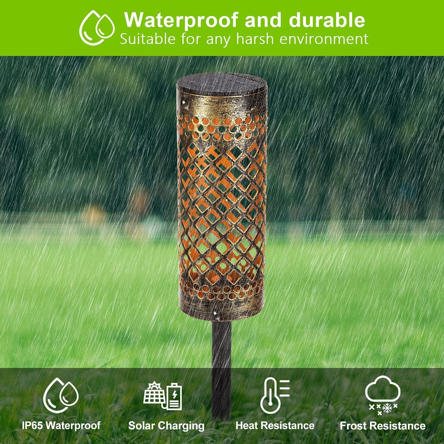 Metal Solar-powered Lawn Lamps Courtyard Decorative Waterproof Secondary image