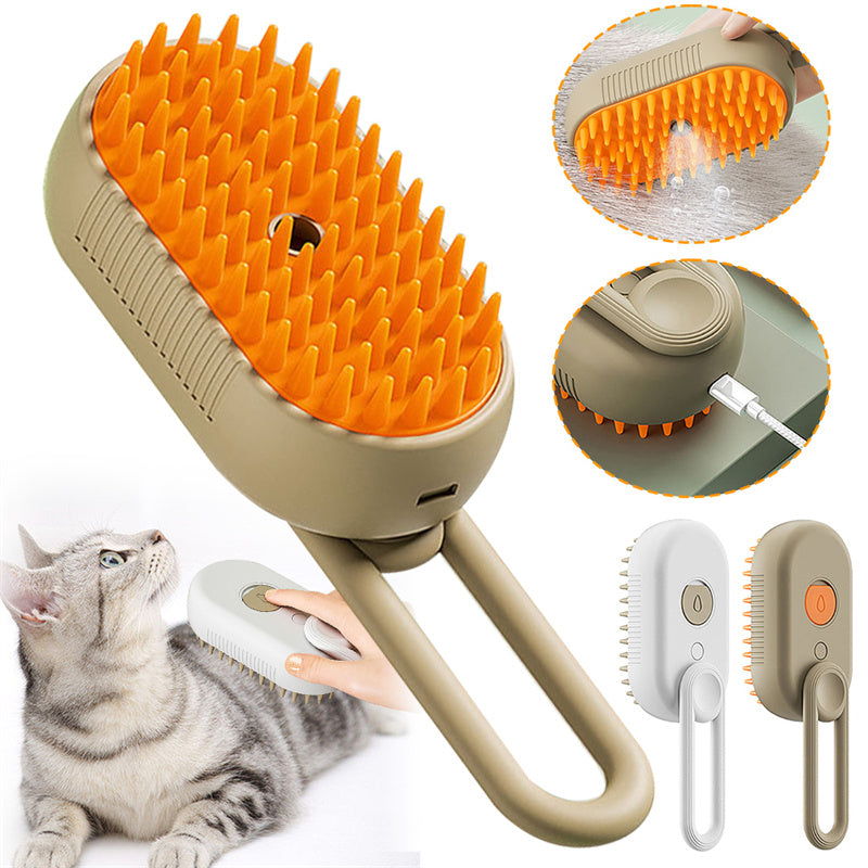 Cat Steam Brush Steamy Dog Brush 3 In 1 Electric Spray Cat Hair Brushes For Massage Pet Grooming Comb Hair Removal Combs Pet Products Secondary image