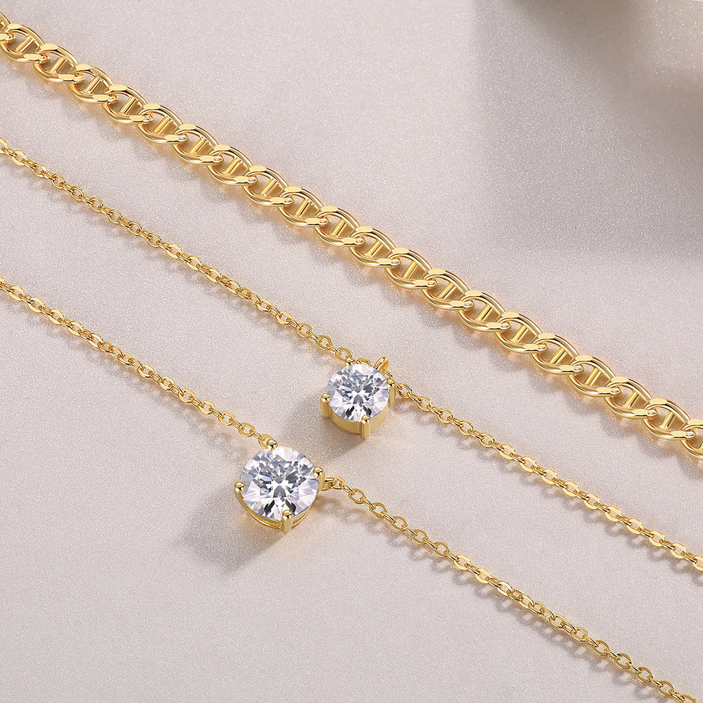 2-carat High-quality Morganite Gemstone-laden Luxurious And Fashionable Minimalist Trend Jewelry Silver Pendant Necklace With Collar Chain, S925 Silver Electroplated With Platinum