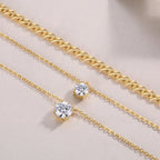 2-carat High-quality Morganite Gemstone-laden Luxurious And Fashionable Minimalist Trend Jewelry Silver Pendant Necklace With Collar Chain, S925 Silver Electroplated With Platinum