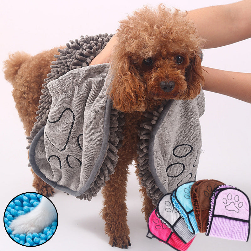 Dogs Cats Towels Super Absorbent Dog Bathrobe Microfiber Bath Towels Quick-Drying Cat Bath Towel For Pets Towel Dog Towels Pet Products Secondary image