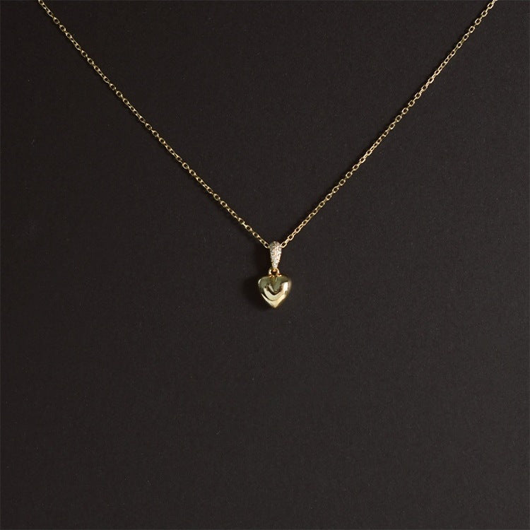 Jinai Heart Zircon Clavicle Necklace Niche And Sophisticated Secondary image