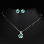 Two-piece Zircon Disc Necklace Set