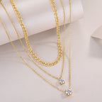 2-carat High-quality Morganite Gemstone-laden Luxurious And Fashionable Minimalist Trend Jewelry Silver Pendant Necklace With Collar Chain, S925 Silver Electroplated With Platinum