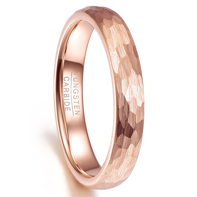 6mm-wide Rose Gold Faceted Ring Secondary image