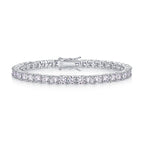 0.3-carat Luxury And Fashionable Light Luxury Trend Jewelry Silver Bracelet Set With Top-quality Moissanite, S925 Silver Electroplated Platinum