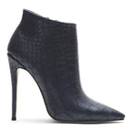 Retro Stone Pattern Nude Boots Fashion Thin Pointed Ankle