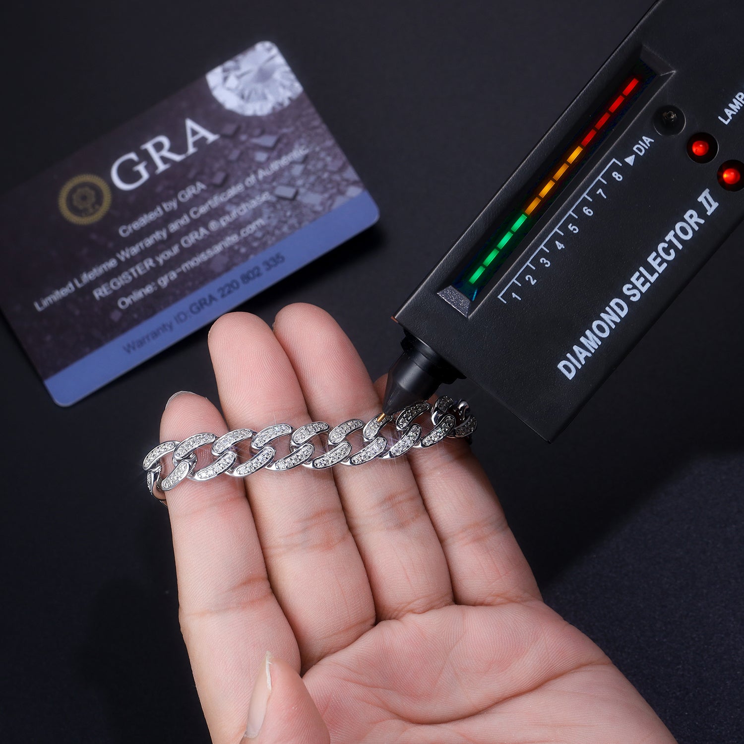 Set With Top-quality Moissanite, This Luxurious And Fashionable Light Luxury Jewelry Silver Bracelet Is Made Of S925 Silver Electroplated With Platinum