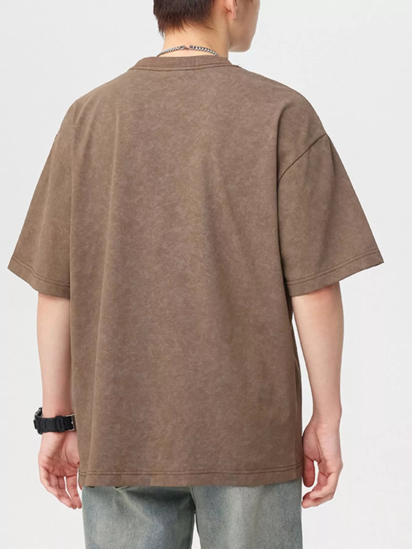 Men's Plus Size Vintage Washed Graphic Oversized T-Shirt Secondary image