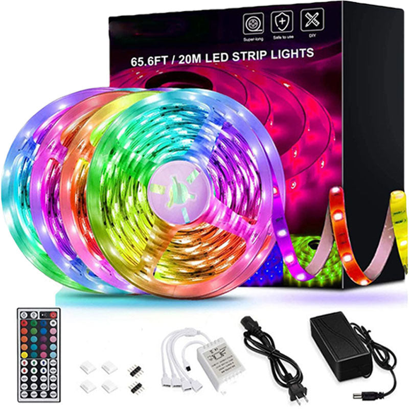 LED Strip Lights Lamp 5050 RGB Flexible Tape Diode 5M Controller Room Decor TV Computer BackLight Decoration Christmas Main image