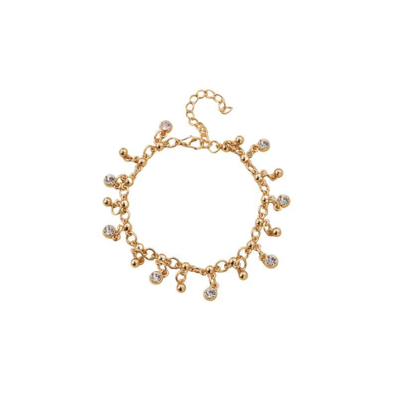 Minimalist Diamond Studded Tassel Bracelet