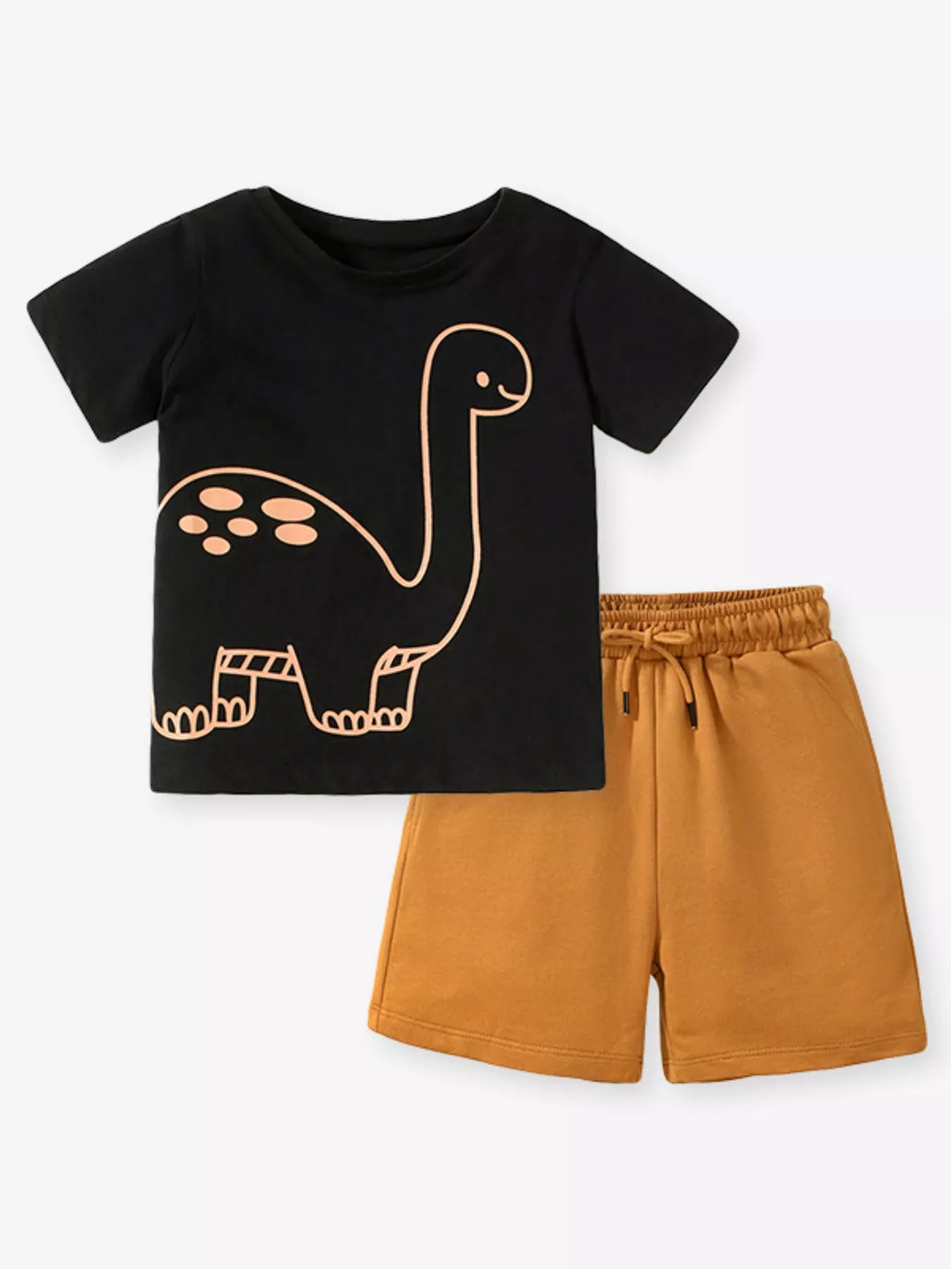 Children's Dinosaur Graphic Tee and Shorts Set Secondary image