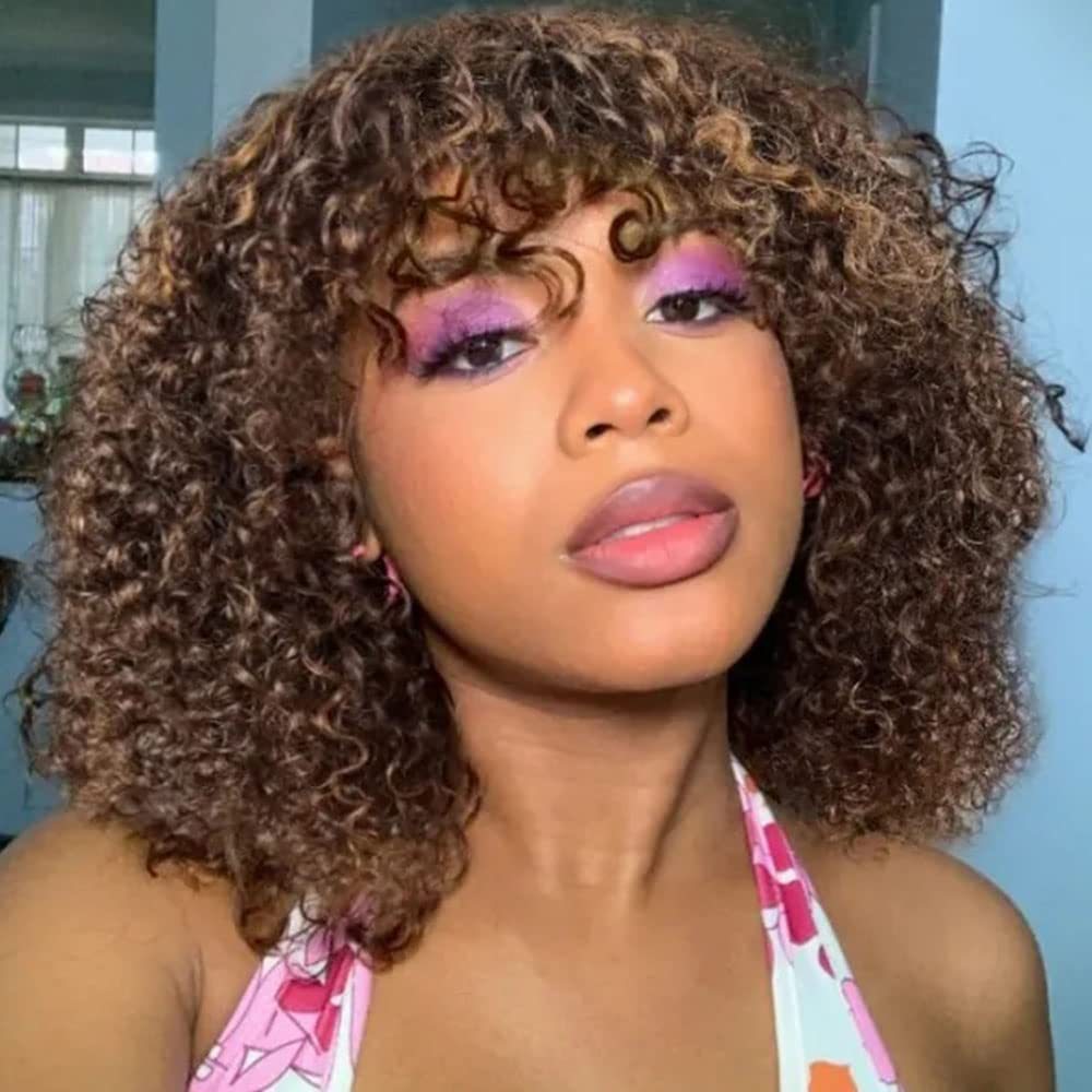 Curly Human Hair Wig Full Machine Made Main image