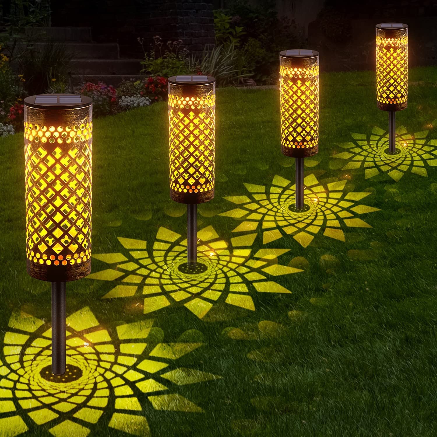 Metal Solar-powered Lawn Lamps Courtyard Decorative Waterproof Main image