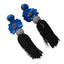 Fashionable Exaggerated Flower Tassel Earrings In Bohemian Ethnic Style