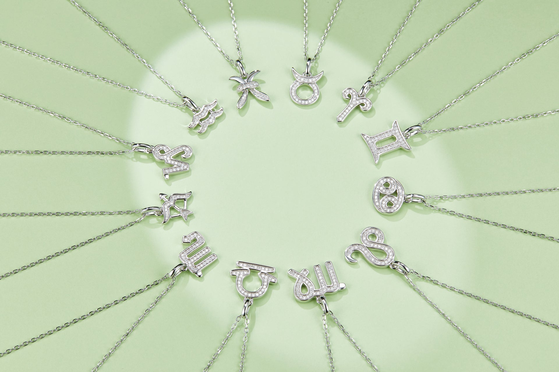 12 Zodiac Signs - Pisces, Set With Top-quality Moissanite, Luxurious And Fashionable Light Luxury Trend Jewelry, Silver Necklace Pendant S925, Silver-plated Platinum Secondary image