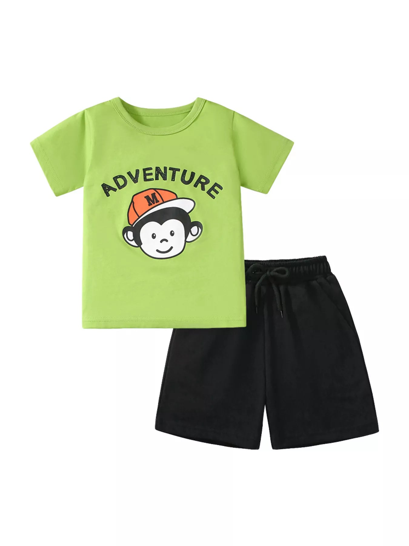 Children's Monkey Short Sleeve Top and Shorts Set Secondary image