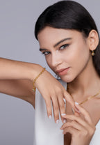 Set With Top-quality Moissanite, This Luxurious And Fashionable Light Luxury Trend Jewelry Silver Bracelet Is S925 Silver-plated With Gold