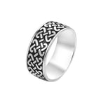 Mens Titanium Steel Ring With A Personalized, Retro, And Minimalist Pattern
