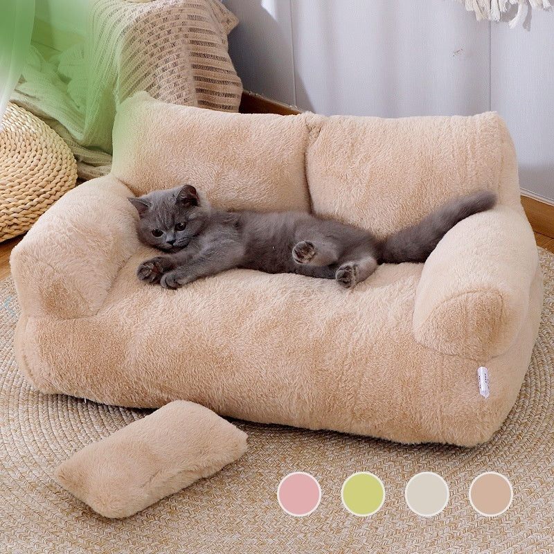 Luxury Cat Bed Sofa Winter Warm Cat Nest Pet Bed For Small Medium Dogs Cats Comfortable Plush Puppy Bed Pet Supplies Main image