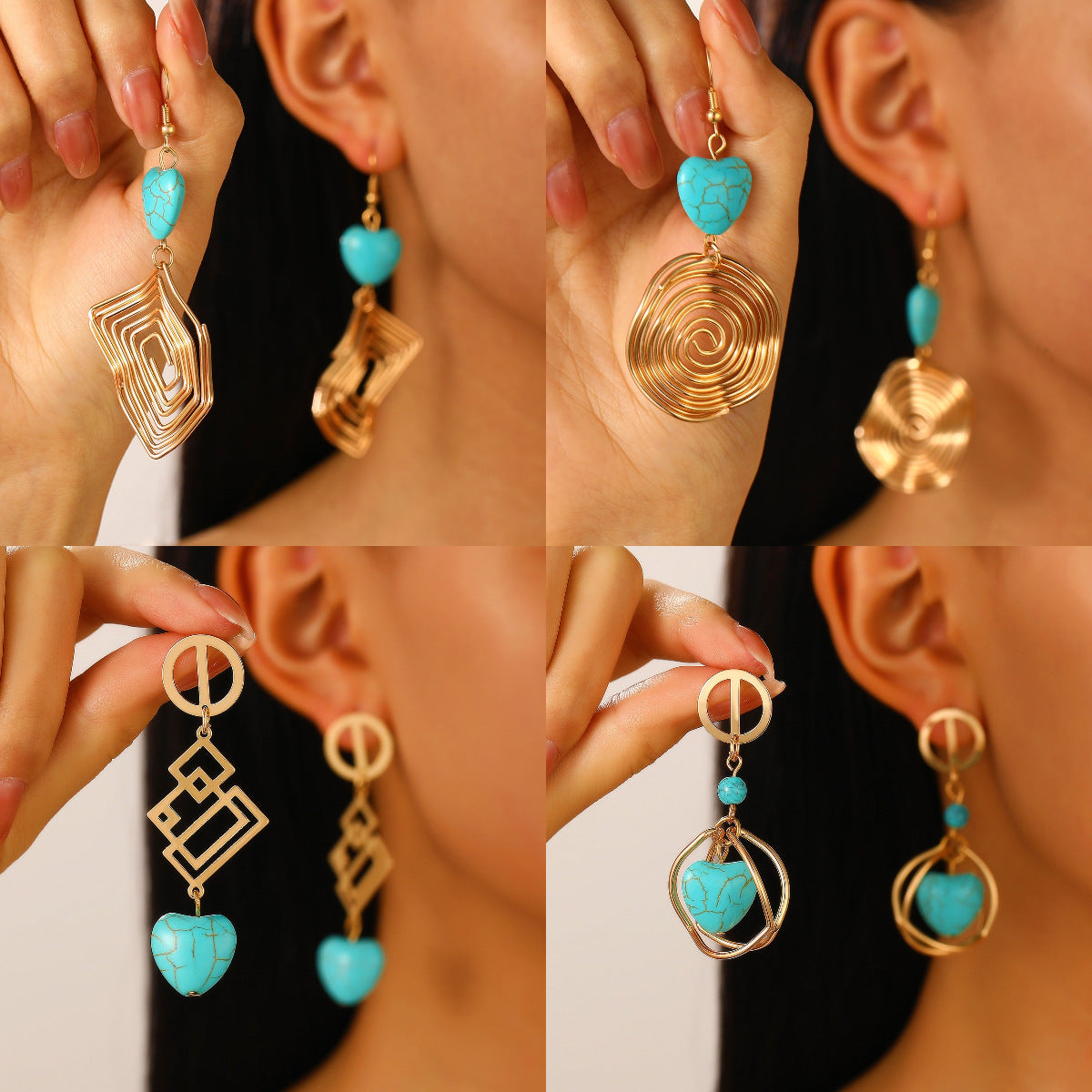 Stylish Minimalist And Personalized Alloy Earrings For Women Main image