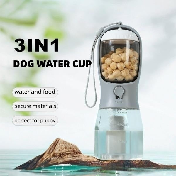 Dog Water Cup Drinking Food Garbage Bag Three-in-one Portable Small Multi-functional Pet Cups Pets Supplies Secondary image