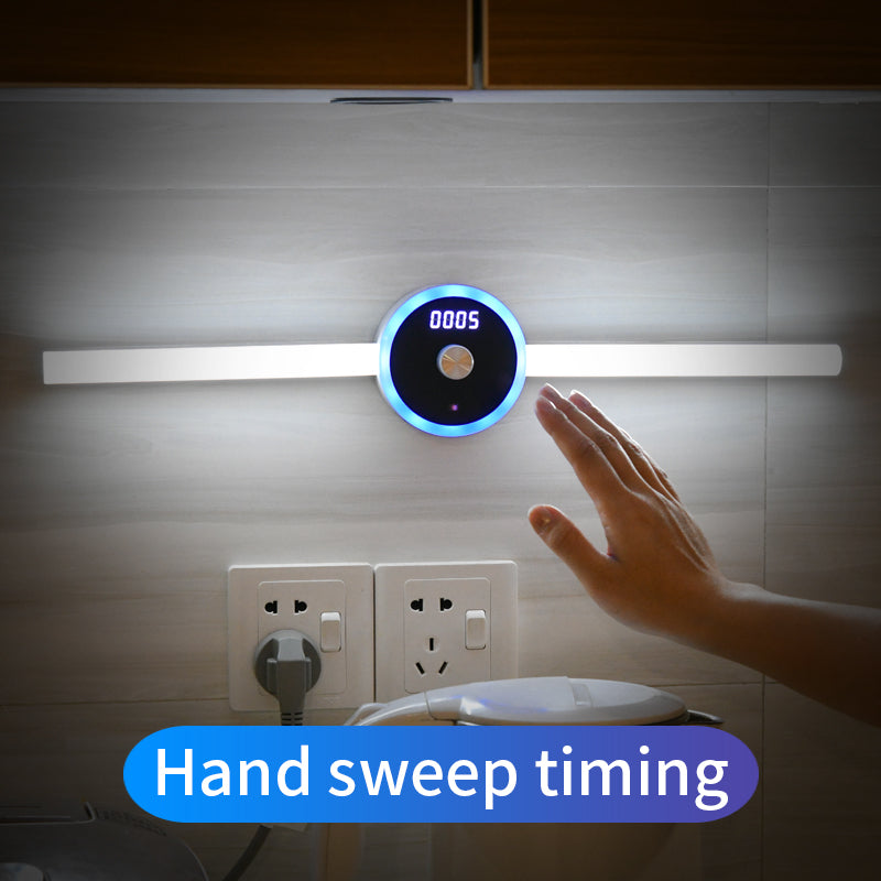 Smart Cabinet Light Clock Timing Sensor Light Removable LED Wardrobe Light Human Body Sensor Light Main image