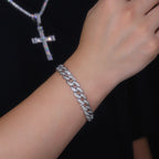 Set With Top-quality Moissanite, This Luxurious And Fashionable Light Luxury Jewelry Silver Bracelet Is Made Of S925 Silver Electroplated With Platinum