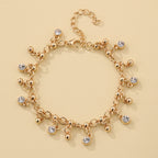 Minimalist Diamond Studded Tassel Bracelet