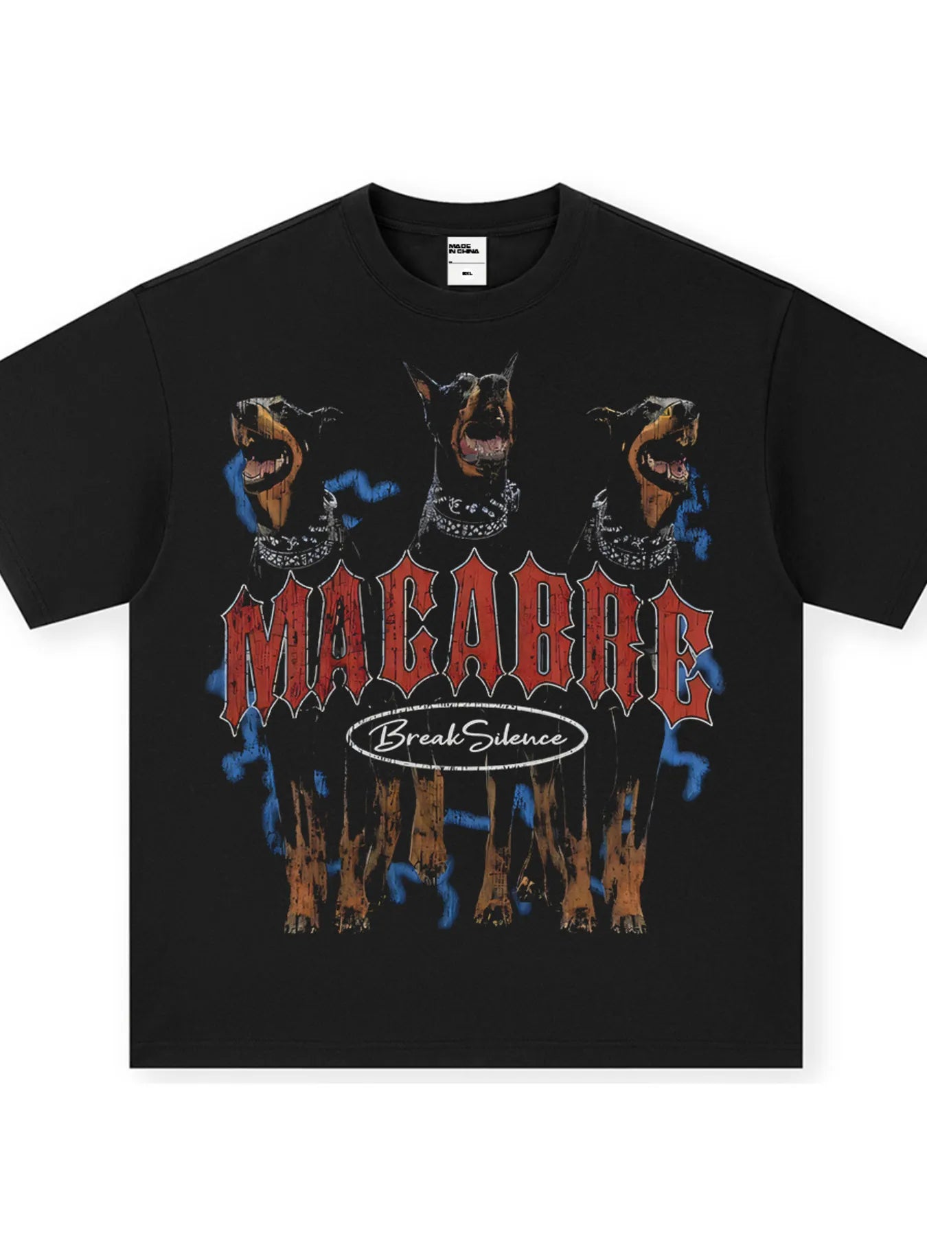 Men's Dog Graphic Oversized Round Neck T-Shirt Secondary image