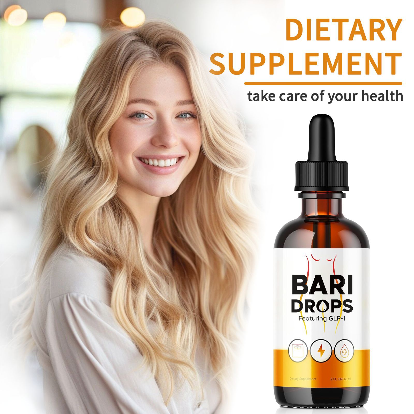 Dietary Nutrition Supplement Drops 60ml Vitamin Secondary image