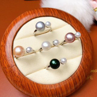 Freshwater Pearl Ring Featuring A Mix Of Large And Small Pearls In A Variety Of Colors Secondary image