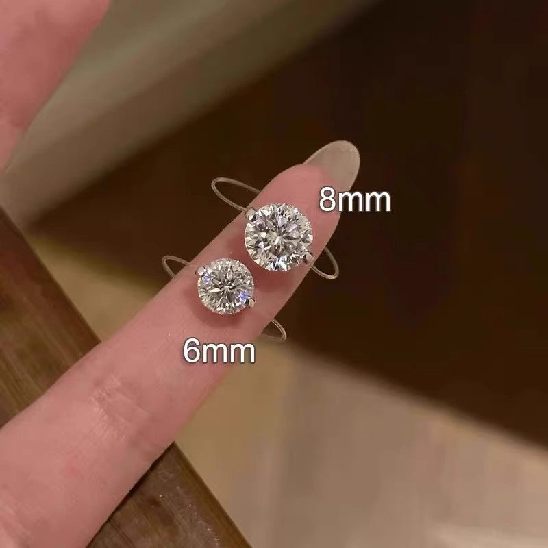 Light-luxury Transparent-thread Invisible Mermaid-tear Ring For Women