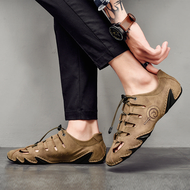 Plus Size Men's Casual Hollow Beach Sandals Main image