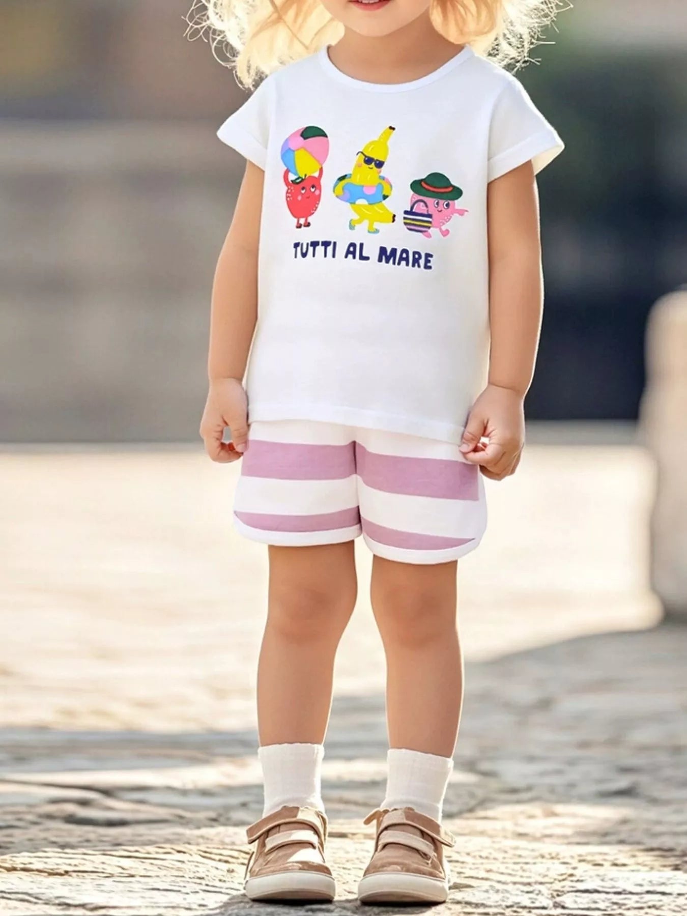 Children's Striped Casual Shorts Secondary image