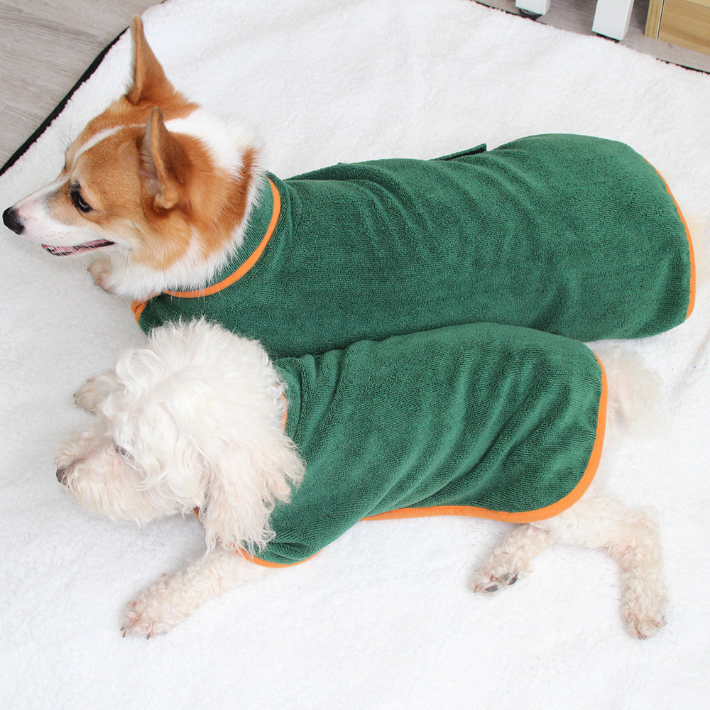 Absorbent Pet Bathrobe With Waist-wrapped Microfiber Main image