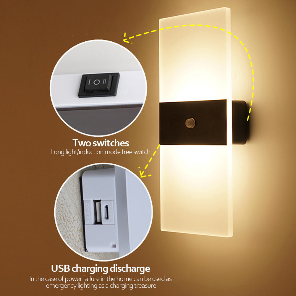 Indoor Sensing USB Charging Wall Lamp Secondary image