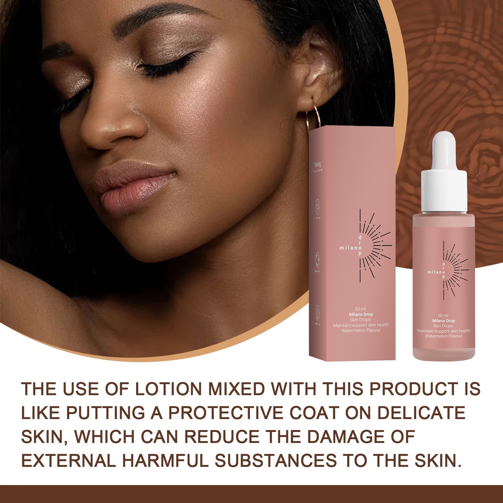 Tanning Face Serum Face Body Tanning Bed Outdoor Fine Line Repair Skin Serum Dark Bronzer Self Tanning Serum Drops Secondary image