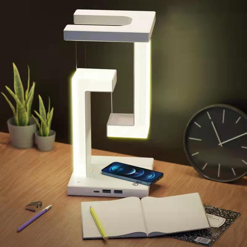 Creative Smartphone Wireless Charging Suspension Table Lamp Balance Lamp Floating For Home Bedroom Main image