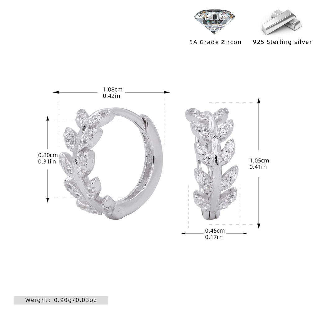 Advanced Cartilage-Piercing Earrings With Zircon And Diamond Inlays