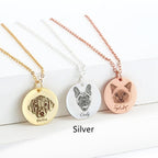 Single-side Customization Stainless Steel Pet Photo Graffiti Pendant Keychain Bracelet