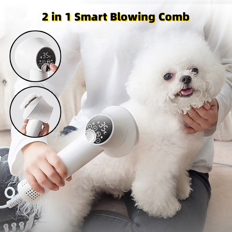 Smart Pet Hair Dryer Dog Golden Retriever Cat Grooming Hairdressing Blow & Comb Silent No Harm Pet Cleaning Supplies Pet Products Main image