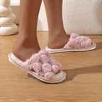 Fluffy Slippers Household Thick Bottom And Warm Keeping Non-slip